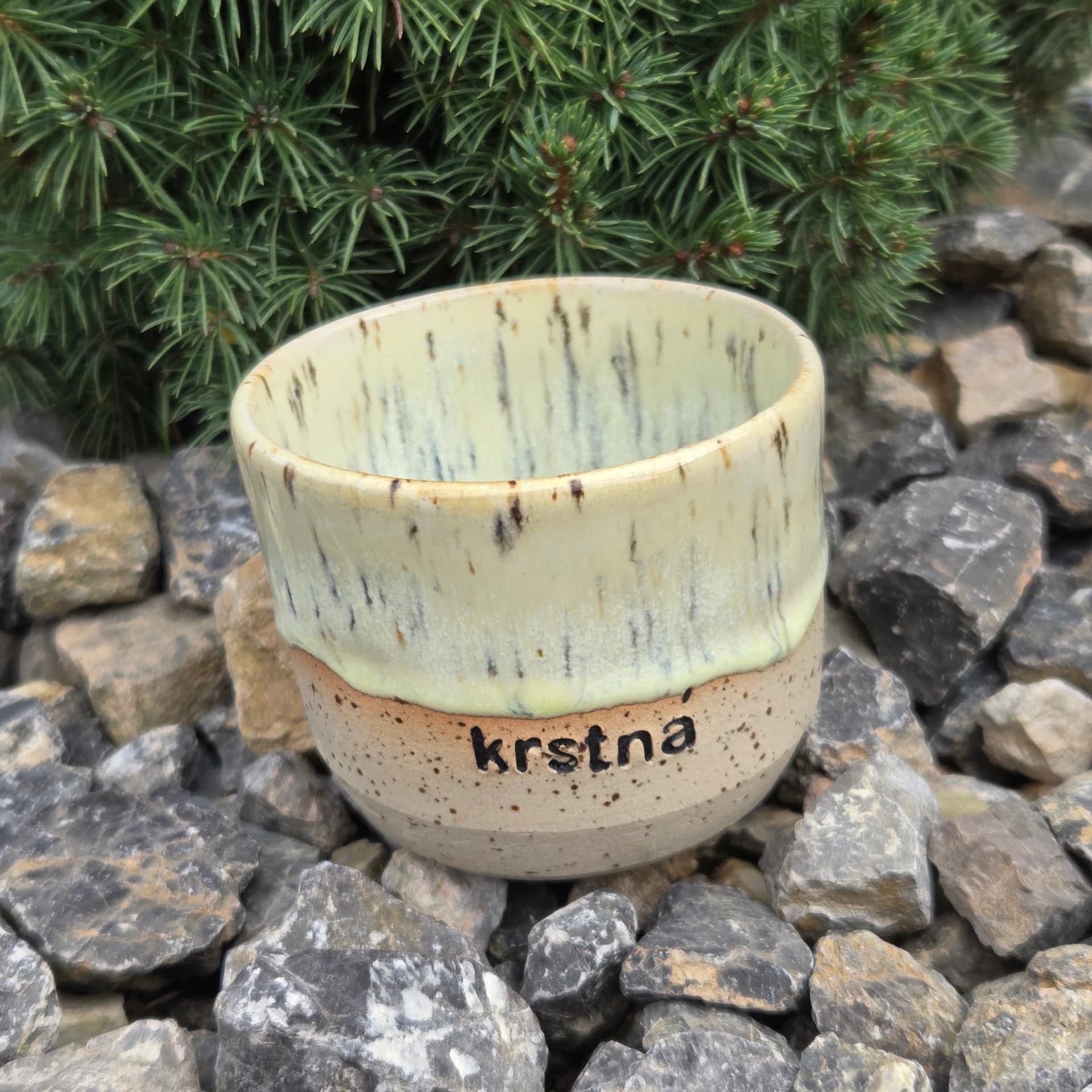Keramický hrnček / Krstná - espresso, fotka 1